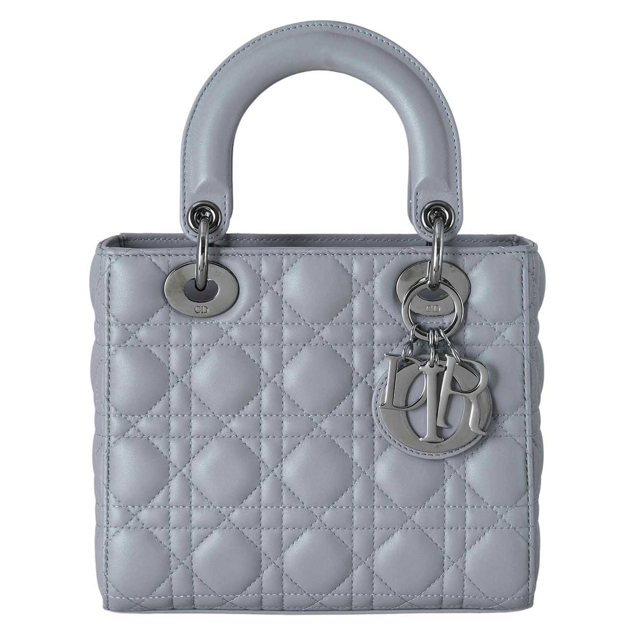 CHRISTIAN DIOR(USED)크리스찬디올 램스킨 레이디디올 스몰